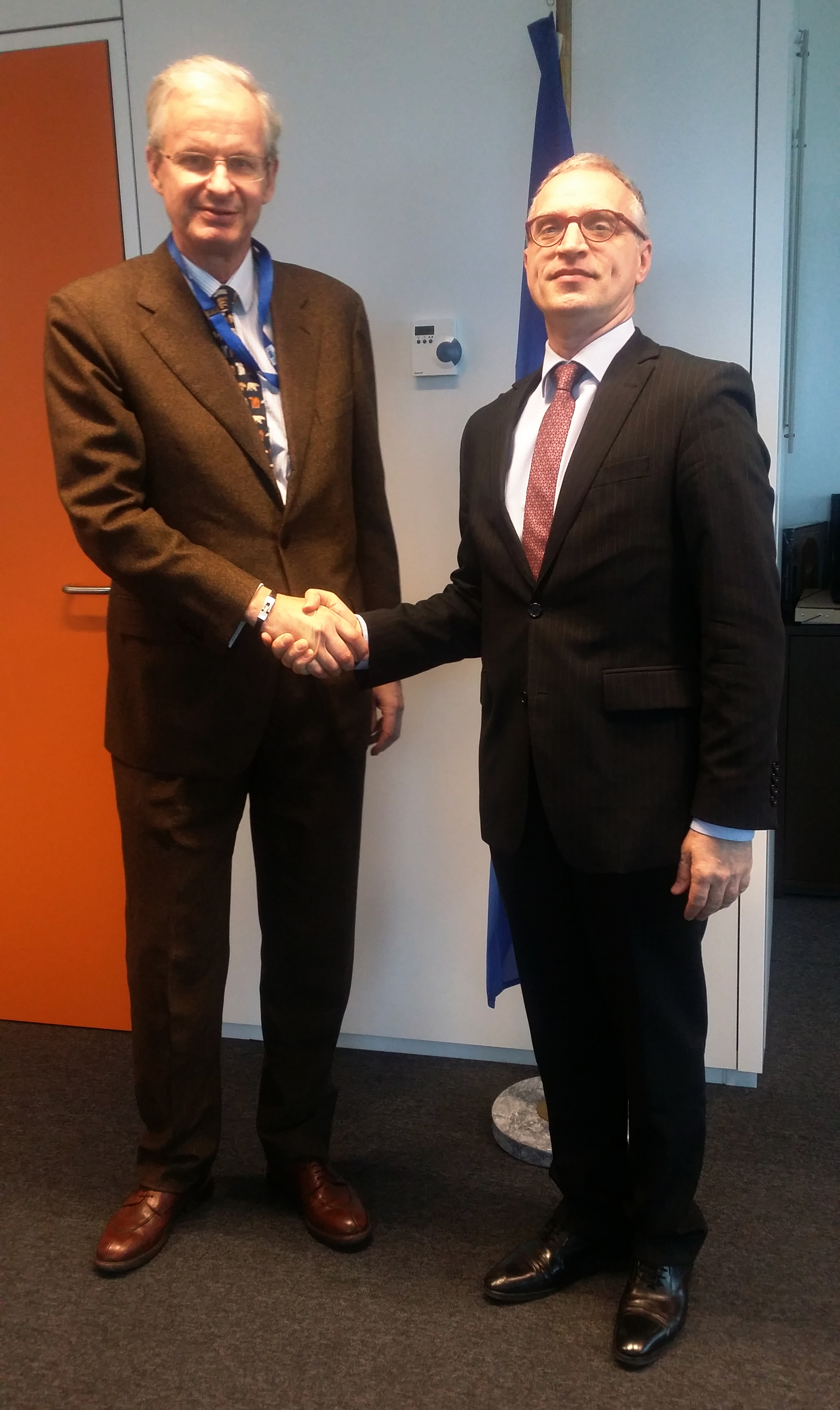 RCC Secretary General, Goran Svilanovic (right), meets Christian Danielsson, Director General for Enlargement at the European Commission, in Brussels on 7 February 2017. (Photo: RCC/Ivana Petricevic)