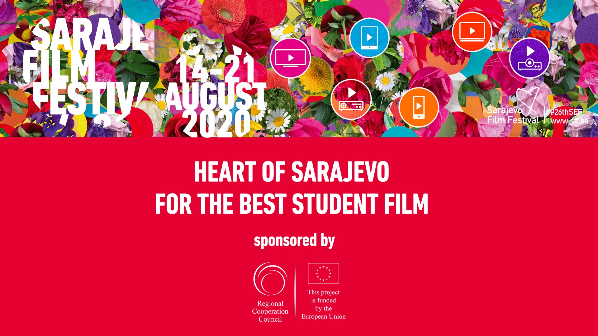 Regional Cooperation Council (RCC) is the patron of the 'Heart of Sarajevo' award for the Best Student Film at the 26th Sarajevo Film Festival (SFF) (Illustration: Courtesy of SFF)