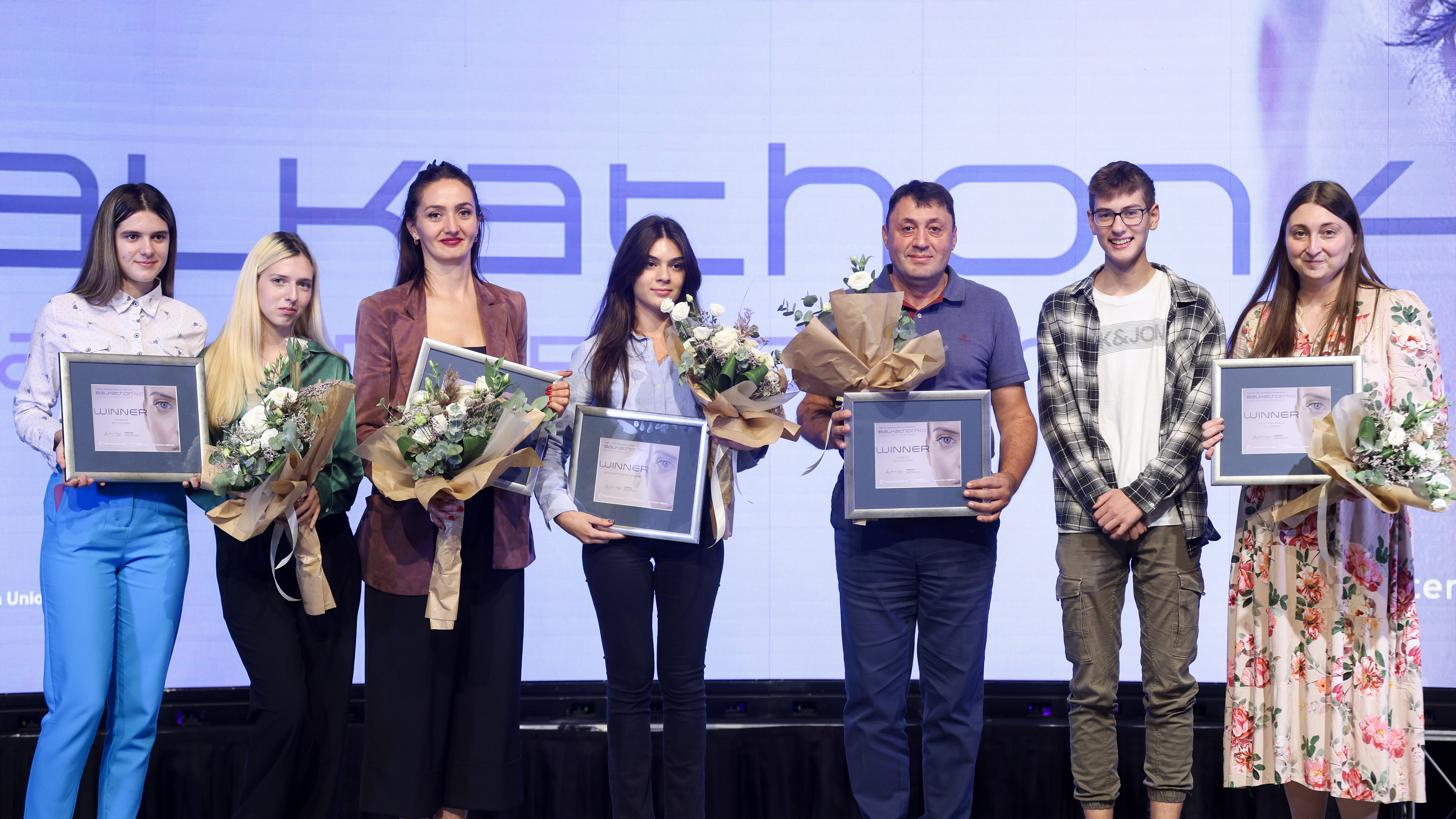 Winners of the fourth edition of Balkathon, awarded at the grand finale on 3 October 2023 (Photo: RCC/Armin Durgut)