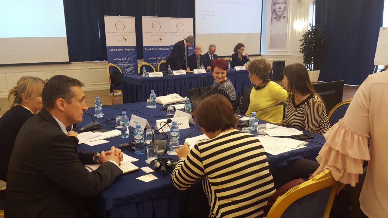 RCC in discussion on SEE 2020 implementation priorities for the next 3 years with representatives of Albanian government and Regional Dimension Coordinators (RDCs), as well as other focal points with roles in the Strategy implementation, Tirana, 11 November 2016 (Photo: RCC/Alma Arslanagic Pozder)