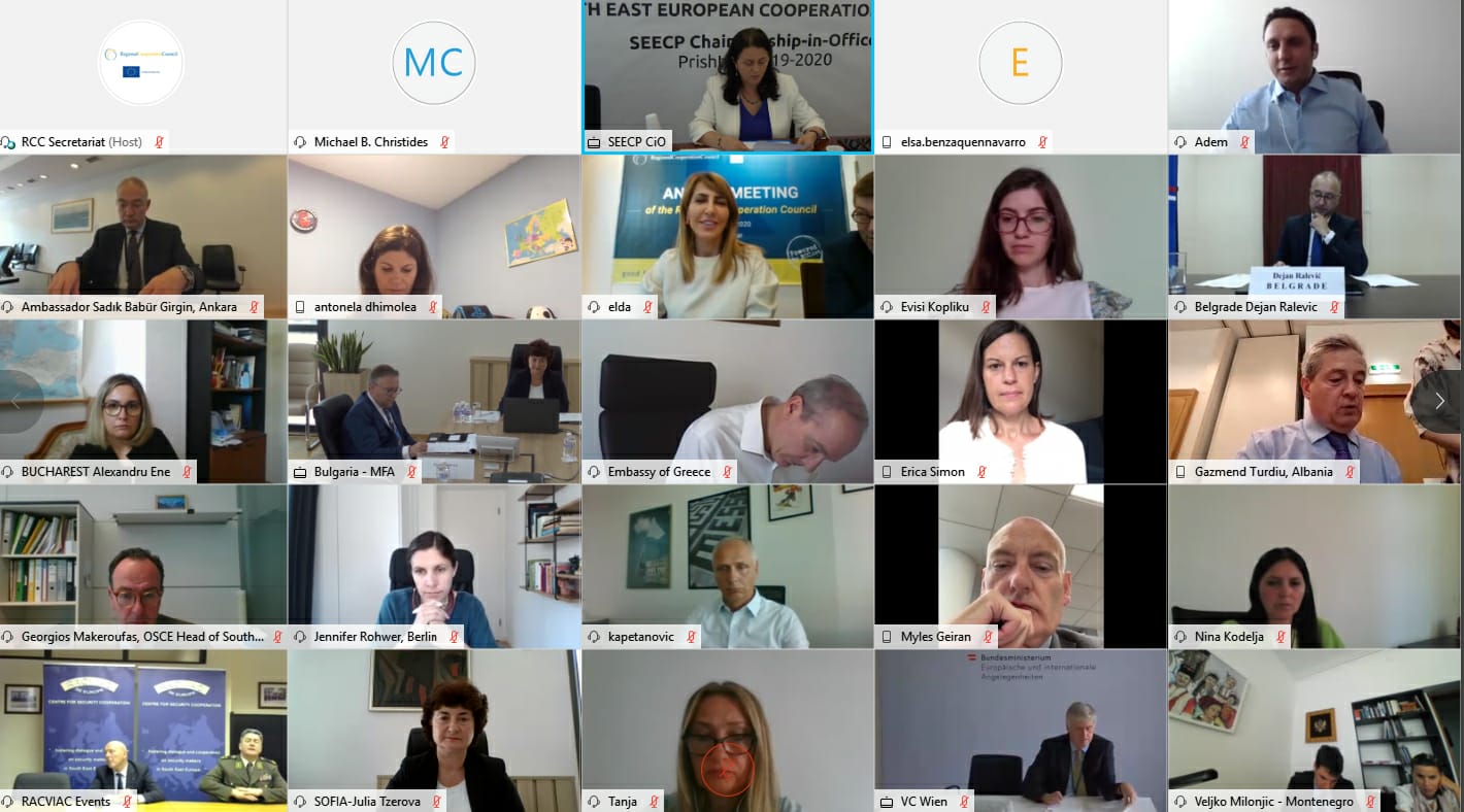 Annual meeting of the Regional Cooperation Council (RCC) held online on 25 June 2020