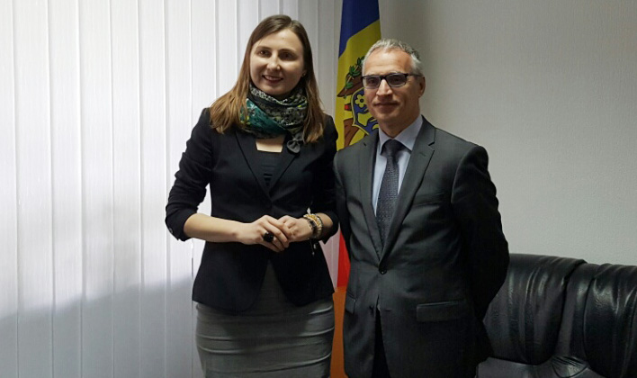 RCC Secretary General, Goran Svilanovic (right), met with the Deputy Minister of Foreign Affairs of Moldova, Daniela Morari, on 19 May 2016, in Chisinau, Modlova. (Photo: RCC/Dorin Vremis)