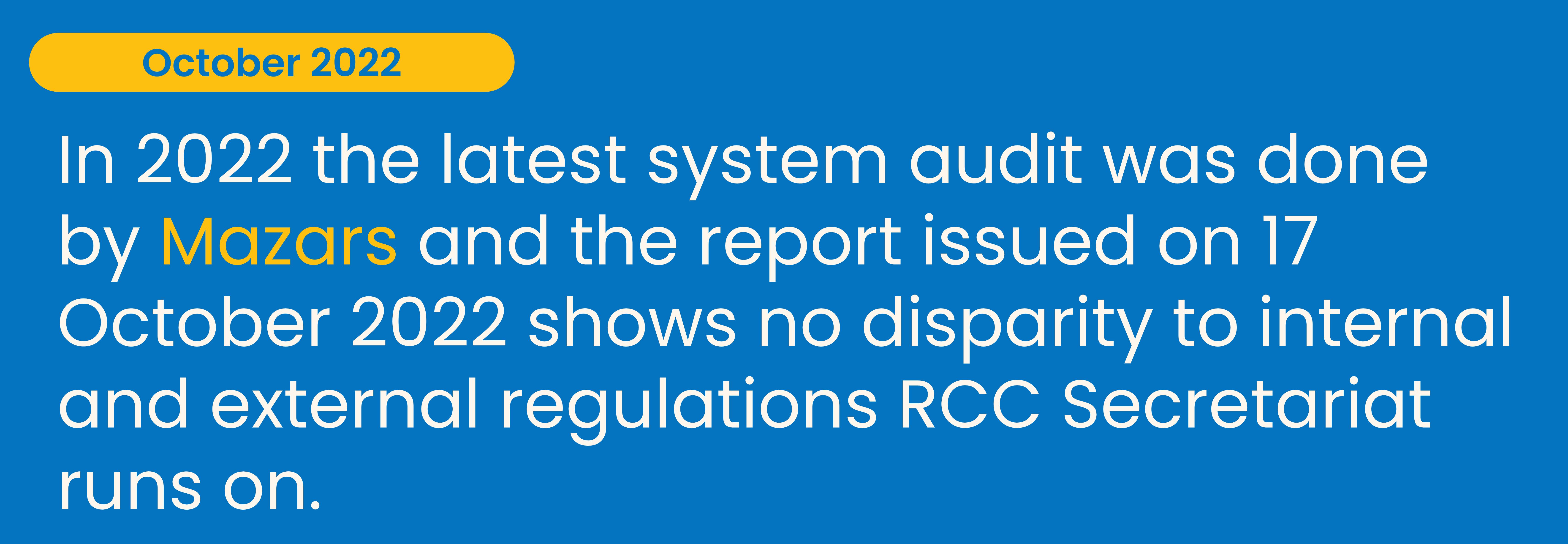 RCC Audit October 2022