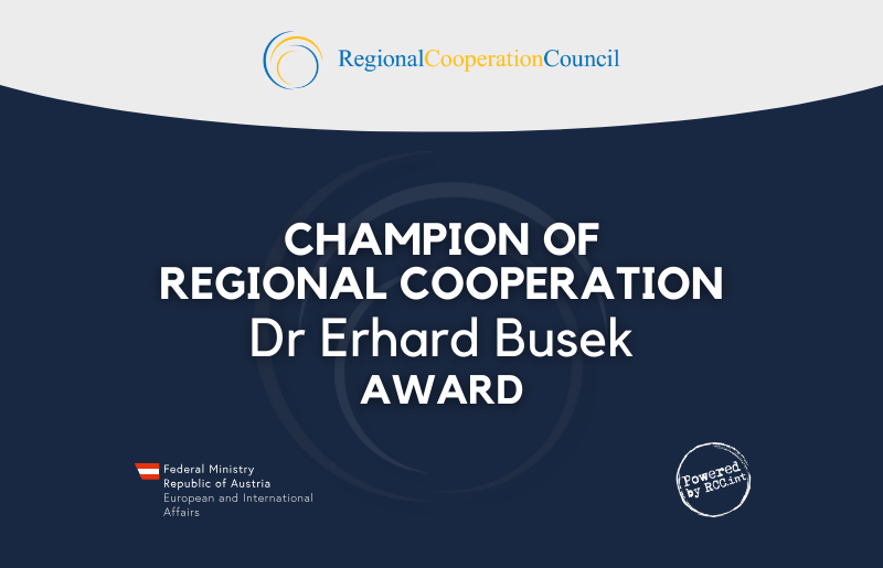 Nominations for 2023 Champion of Regional Cooperation Dr Erhard Busek Award 