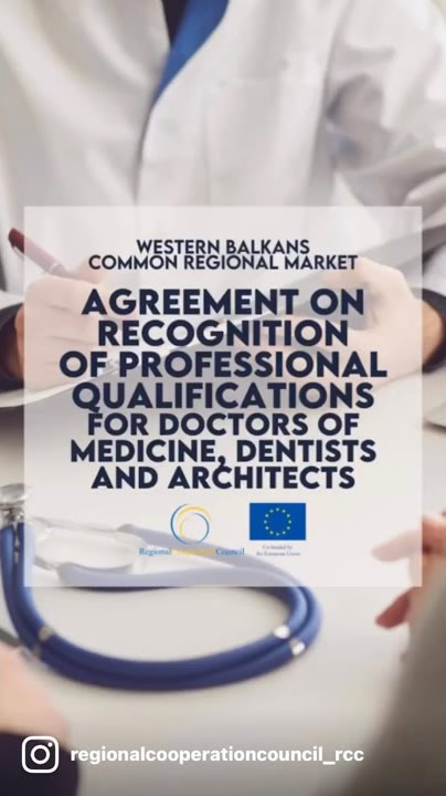 Agreement on recognition of professional qualifications of doctors, dentists & architects