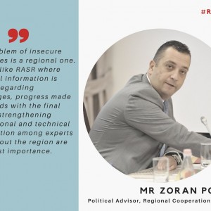 Mr Zoran Popov from @rccint highlighting the importance of regional cooperation and information exchange to solve some of the region's most pressing challenges , Photo Credit: RT TW: @UNDP_SEESAC