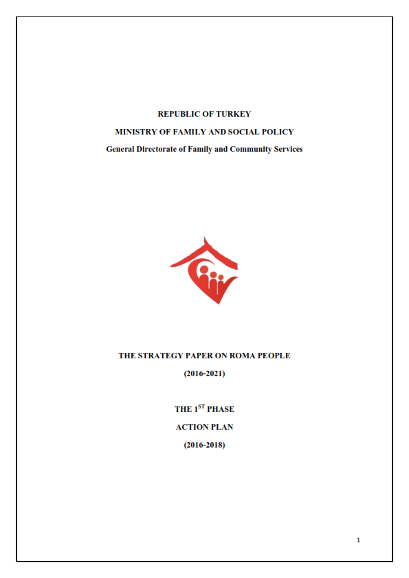 The Strategy Paper on Roma People 2016-2021 Action Plan - Turkey