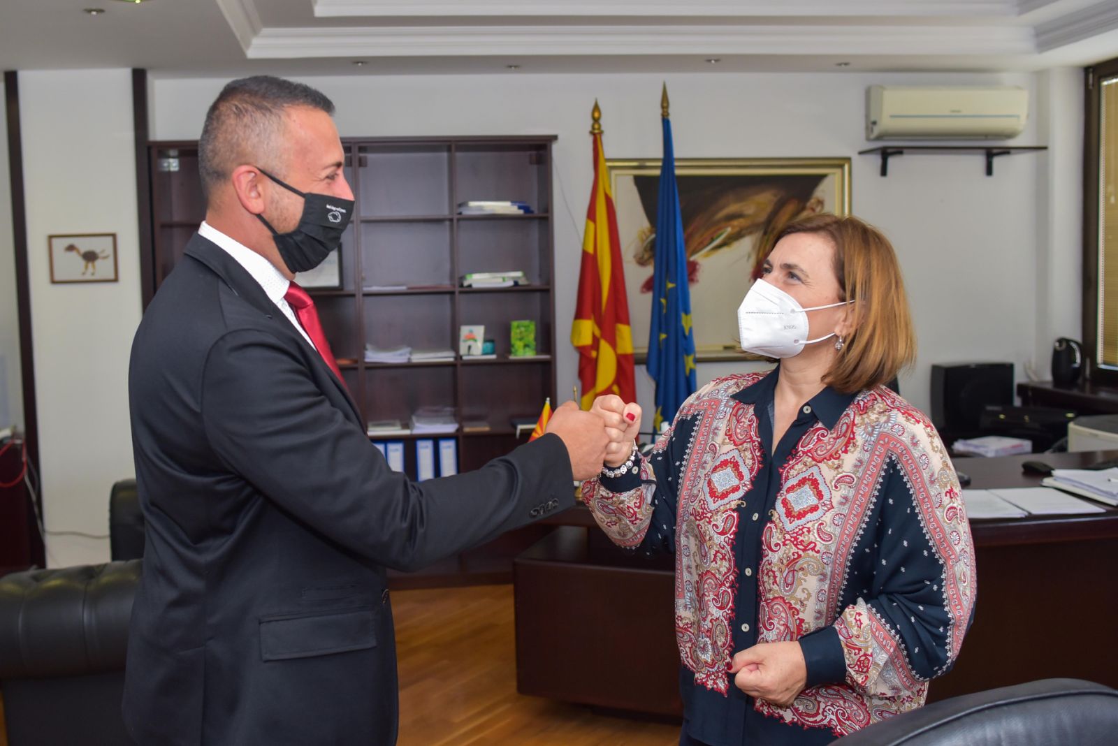 Mr Usein and Ms Shahpaska;
Photo credit: Ministry of Labour and Social Policy, the Republic of North Macedonia