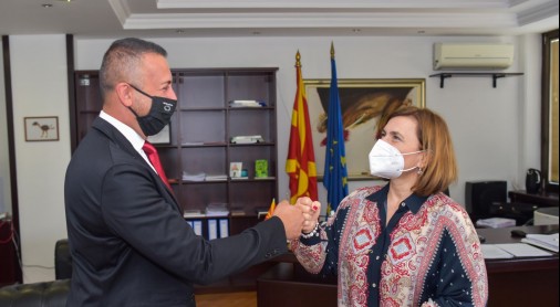 Mr Usein and Ms Shahpaska;
Photo credit: Ministry of Labour and Social Policy, the Republic of North Macedonia