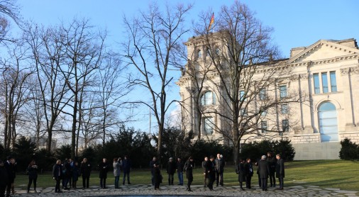 Visit to Memorial to the Sinti and Roma Victims of National Socialism in Berlin, Germany, February 2018 (Photo: Ave Media/RCC)