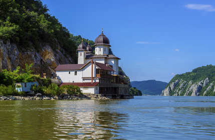 Mraconia Monastery on Danube coastline