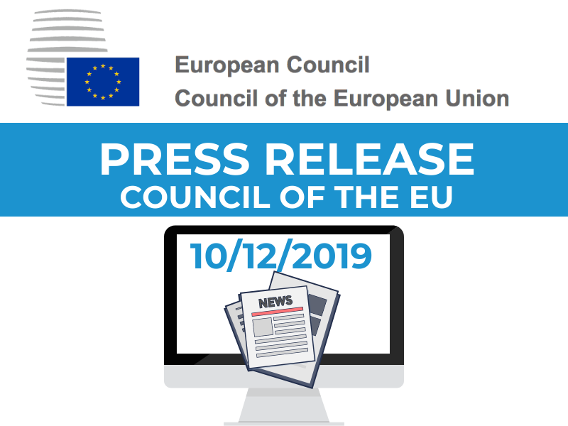  Photo: Council of the EU - Press release 10/012/2019 