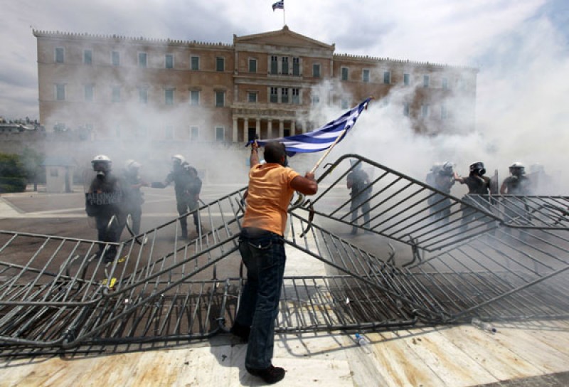 Photo illustration: Riots in Athens