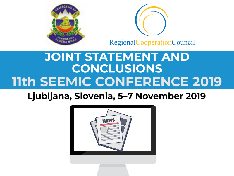 Photo: JOINT STATEMENT AND CONCLUSIONS, 11th SEEMIC CONFERENCE 2019, Ljubljana, Slovenia, 5–7 November 2019
