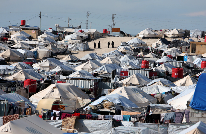 Photo: A general view of al-Hol displacement camp in Hasaka governorate, Syria, Apr. 1, 2019. (Credit: Reuters; voanews.com)