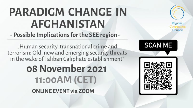 Event visual 08.11.2021. PARADIGM CHANGE IN AFGHANISTAN  QR