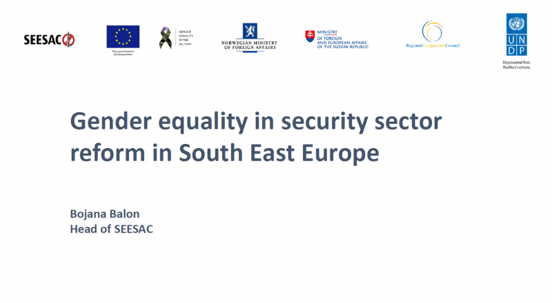Photo: Gender equality in security sector reform in South East Europe