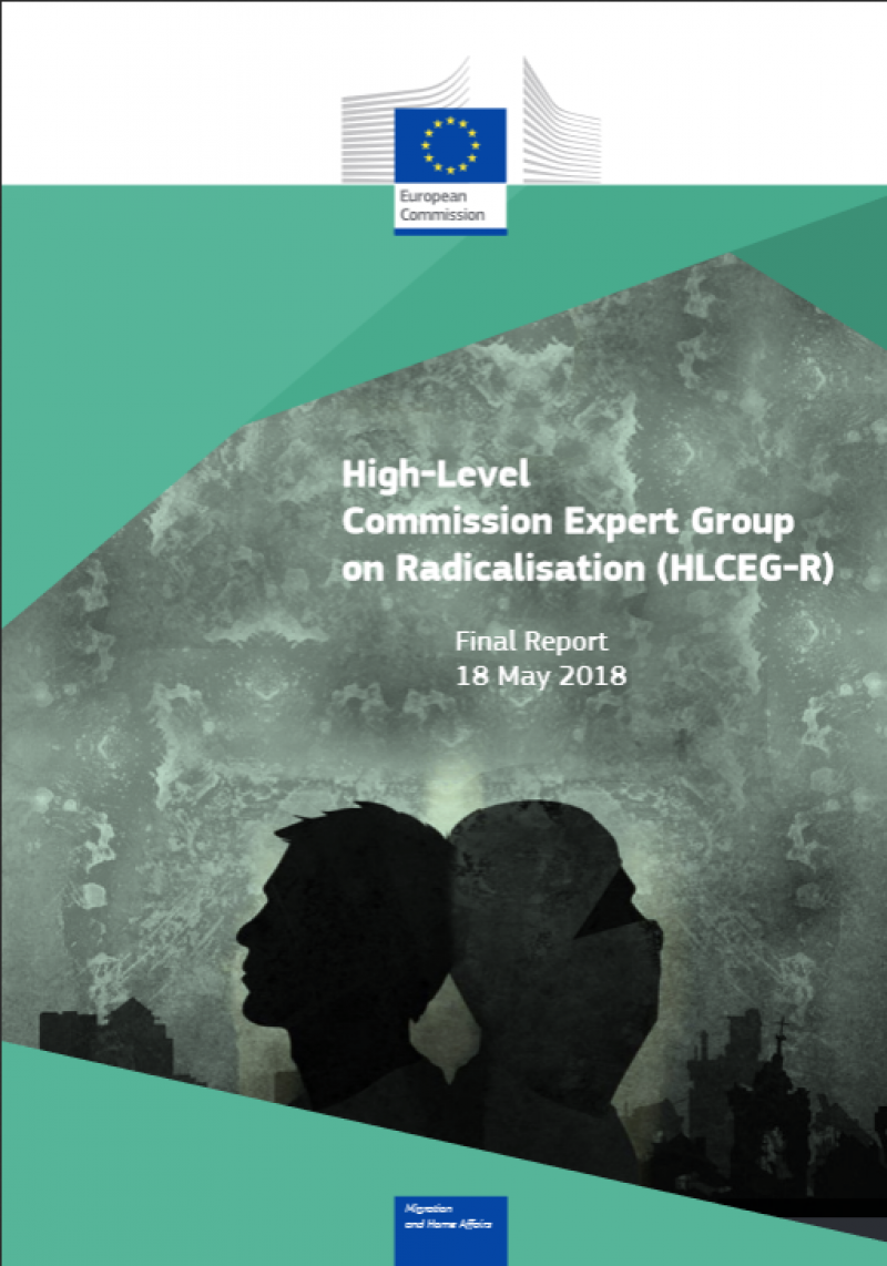 Final Report cover page - The High-Level Commission Expert Group on Radicalisation (HLCEG-R) 