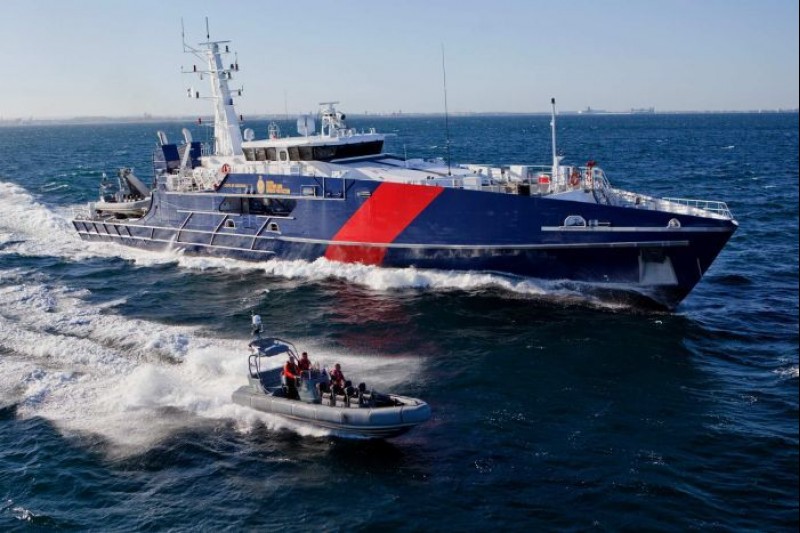 Photo: The Australian Border Force's Cape Class Patrol Boats were built by Austal Australia. (Supplied: Austal Australia)