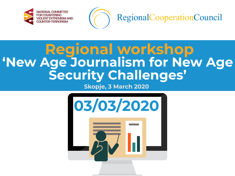 Photo: Event announcement: Regional workshop: ‘New Age Journalism for New Age Security Challenges’ , Skopje, 3 March 2020
