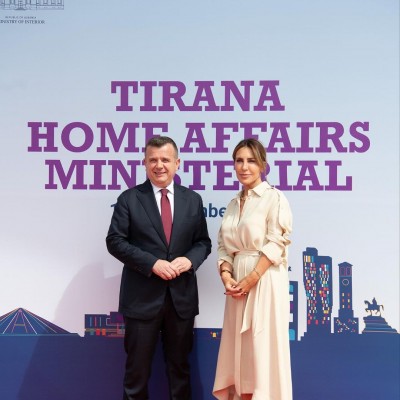 RCC Secretary General Bregu and Minister of Interior of Albania Balla in Tirana, 14 September 2023