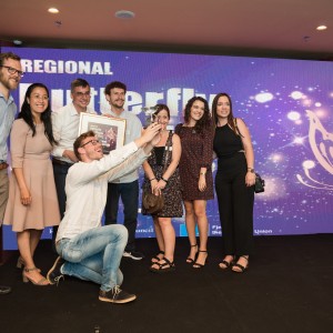 Winners of the first Regional Butterfly Innovation Award in Tirana at the ceremony held in Tirana on 27 June 2022 (Photo: Armand Habazaj) 