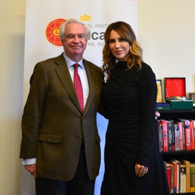 RCC Secretary General Majlinda Bregu with Charles Powell, Director of Elcano Royal Institute, in Madrid on 23 November 2023 (Photo: RCC/Vicente Pecados)