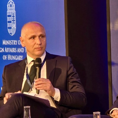 RCC Secretary General Amer Kapetanovic speaking at the Budapest Balkan Forum 2026 (Photo: RCC/Edin Sabljica)