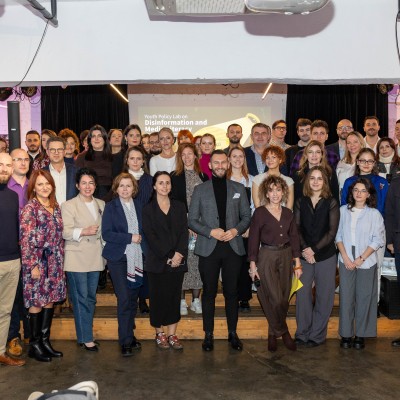Participants of the Regional Youth Policy Lab on Media Literacy and Disinformation organized by RCC's Western Balkans Youth Project (WBYL) in Tirana on 18-20 November 2025 (Photo: RCC/Henri Koci)