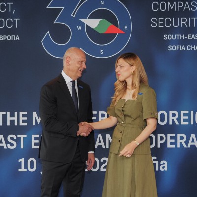 RCC Secretary General Amer Kapetanovic with Mister of Foreign Affairs of Bulgaria at the SEECP Meeting of Ministers of Foreign Affairs in Sofia on 10 June 2026 (Photo: RCC/Stefan Vasilov)