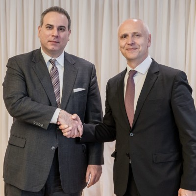 RCC Secretary General Amer Kapetanovic with Deputy Prime Minister for Foreign and European Affairs of Montenegro Filip Ivanovic in Budva on 15 May 2025 (Photo:RCC/Danilo Papic)