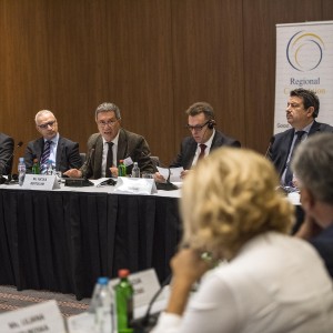 Participants of the 3rd Ministerial Panel on Environment and Climate Action in the Western Balkans,  on 21 November 2018 in Skopje (Photo: RCC/Robert Atanasovski) 