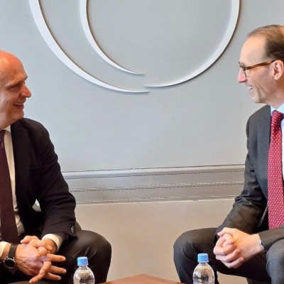 RCC Secretary General Amer Kapetanovic welcomed Georg Diwald, Austrian Ambassador to Bosnia and Herzegovina, at RCC premises in Sarajevo on 16 January 2026 (Photo:RCC/Alma Arslanagic-Pozder)