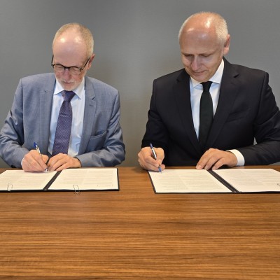 RCC Secretary General Amer Kapetanovic welcomed the Ambassador of Germany to Bosnia and Herzegovina, Ambassador Dr. Thomas Fitschen, to the RCC premises in Sarajevo on 20 June 2025, where they signed an agreement formalising Germany’s continued financial support to the RCC (Photo: RCC/Alma Arslanagic-Pozder)