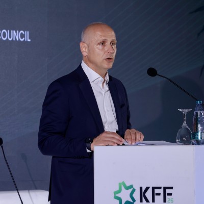 RCC Secretary General Amer Kapetanovic was a key-note speaker at the KFF2026 business forum held in Pristina on 28 April 2026 (Photo: RCC/Valdrin Xhemaj)  