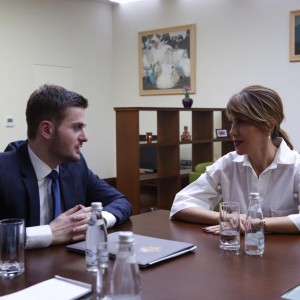 RCC Secretary General Majlinda Bregu meets the Acting Minister of Foreign Affairs of Albania, Gent Cakaj, on 2 February 2019 in Tirana. (Photo: Courtesy of the Ministry of Foreign Affairs)