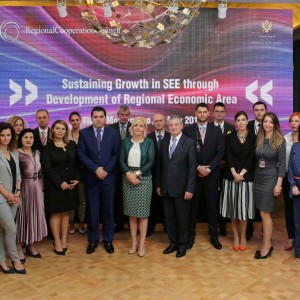 Participants of the SEEIC ministerial meeting held on 11 May 2018 in Tivat, Montenegro. (Photo: RCC/Radonja Srdanovic)