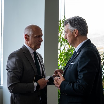 RCC Secretary General Amer Kapetanovic meets with Prime Minister of Croatia, Andrej Plenkovic on the margins of Dubrovnik Forum on 12 July 2025 (Photo: RCC/Srdjan Karajica)
