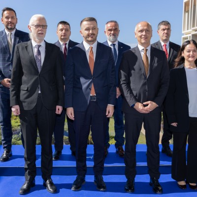 Western Balkans Six Ministry representatives and RCC Secretary General Amer Kapetanovic at the Western Balkans Digital Summit on 13 October 20326 in Herceg Novi (Photo: RCC/Danilo Papic)