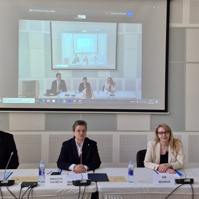 Pavle Jankovic, RCC Head of Political Department, Miglena Tacheva, Director of Institute of Justice of Bulgaria, and Iva Kecheva, Deputy Minister of Justice of Bulgaria at 9th meeting of the South East Europe Judicial Training Institutes Network (Photo: RCC/Natasa Mitrovic)