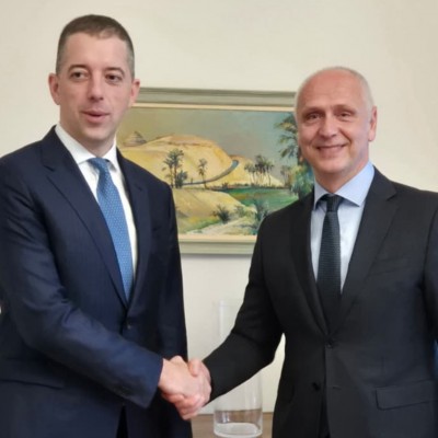 RCC Secretary General Amer Kapetanovic met with Marko Đurić, Minister of Foreign Affairs of Serbia in Belgrade on 12 January 2026 (Photo: RCC)