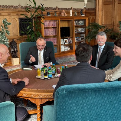 RCC Secretary General Amer Kapetanovic at the meeting with László Kövér, Speaker of the National Assembly of Hungary on 10 March 2026 in Budapest (Photo: RCC/Edin Sabljica)
