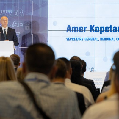 RCC Secretary General Amer Kapetanovic opened the High-Level Western Balkans Cybersecurity Conference – CyberPulse 2025: Tracking Progress, Building Resilience, Driving Change in Podgorica on 2 July 2025 (Photo: RCC/Danilo Papic)