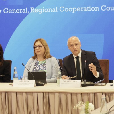 RCC Secretary General Amer Kapetanovic at Tirana Connectivity Forum in Tirana on 17 September 2025 (Photo: RCC/Henri Koci)