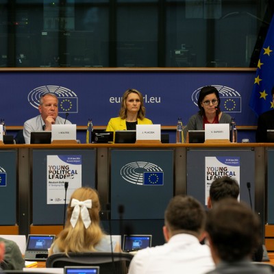 Igor Soltes, Head of the RCC Liaison Office Brussels (second on the left), gave opening remarks at the 5th Bridging the Gap on youth political participation which took place in Brussels on 23-24 June 2026 (Photo: RCC/Laure Geerts)