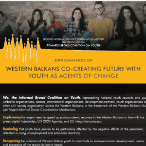 Joint Communique on Youth: Western Balkans Co-creating Future with Youth as Agents of Change