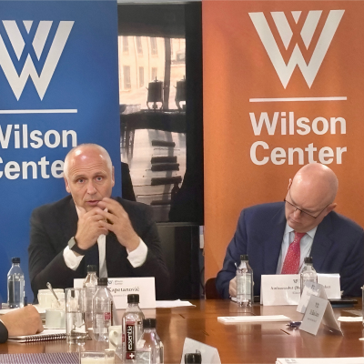 RCC Secretary General Amer Kapetanovic presented the RCC’s development and mandate in the discussion hosted by the Woodrow Wilson International Center for Scholars in Washington, D.C. on 17 July 2026 (Photo: RCC)