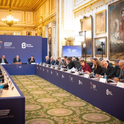 Secretary General of the Regional Cooperation Council (RCC), Amer Kapetanović, took part in the Berlin Process Leaders’ Summit in London on 22 October 2025 (Photo: Office of Chairwoman of the Council of Ministers of Bosnia and Herzegovina)