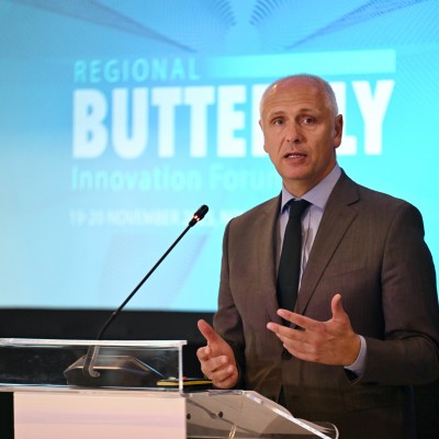 Amer Kapetanović, RCC Secretary General opened 4th Butterfly Innovation Forum 2025 in Novi Sad on 20 November 2025 (Photo: RCC)