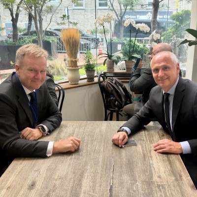 RCC Secretary General Amer Kapetanović met with EU Special Representative for the Belgrade-Pristina Dialogue Peter Sørensen in New York on 22 September 2026. (Photo: RCC)